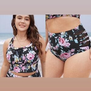 Bloomchic Black Floral Swim Set
